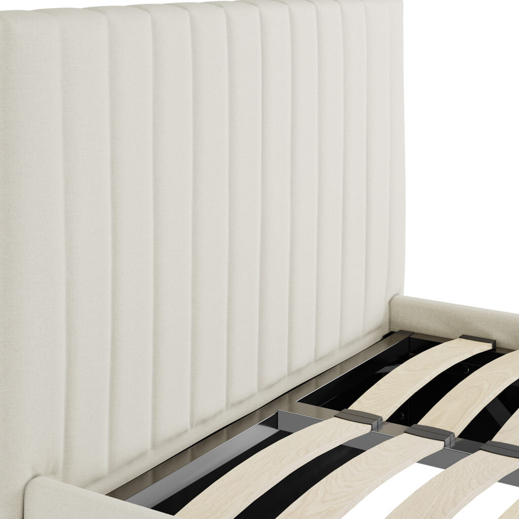 Berlin Milk Velvet Ottoman Single Bed